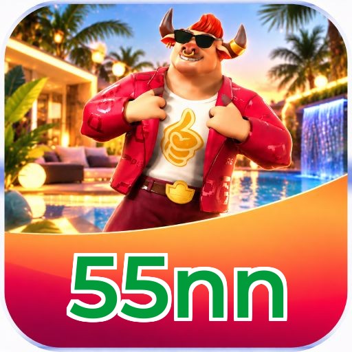 Interface da plataforma 55nn mostrando slots populares e bônus de boas-vindas
